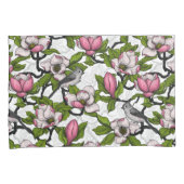 Housse D'oreillers Magnolia en floraison et tireur (devant-Droit)