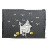 Housse D'oreillers Maison d'Halloween, Chats noirs, Chats, Chauves-so (Dos)