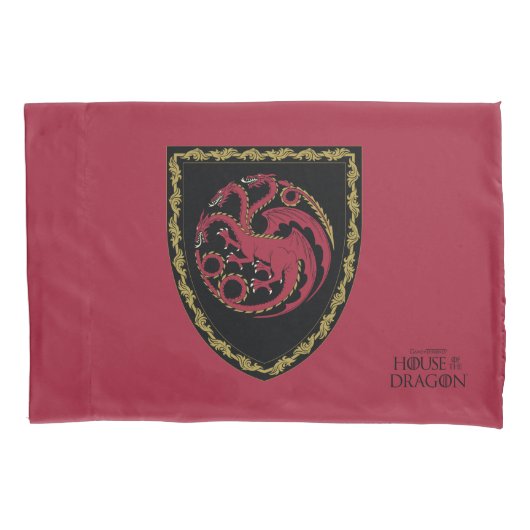 Housse D'oreillers MAISON DU DRAGON | Maison Targaryen Crest (devant)