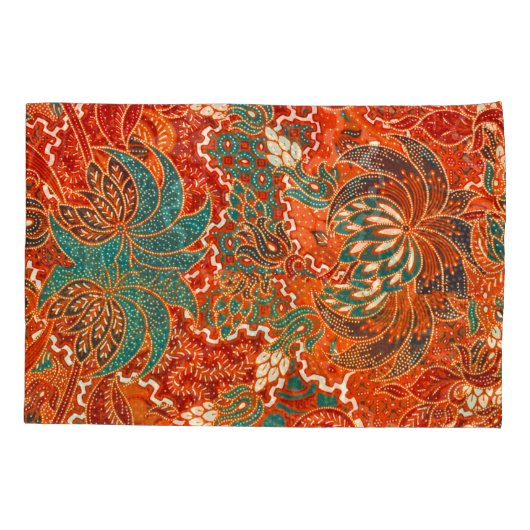 Housse D'oreillers Malaysian Batik : Beau Motif d'art. (Dos)