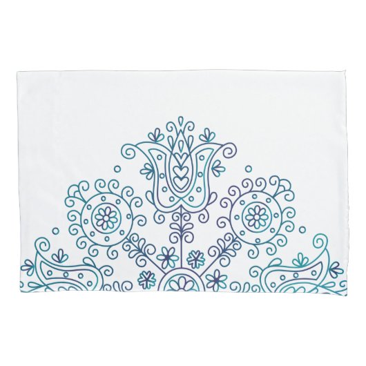 Housse D'oreillers Mandala folklorique (devant)