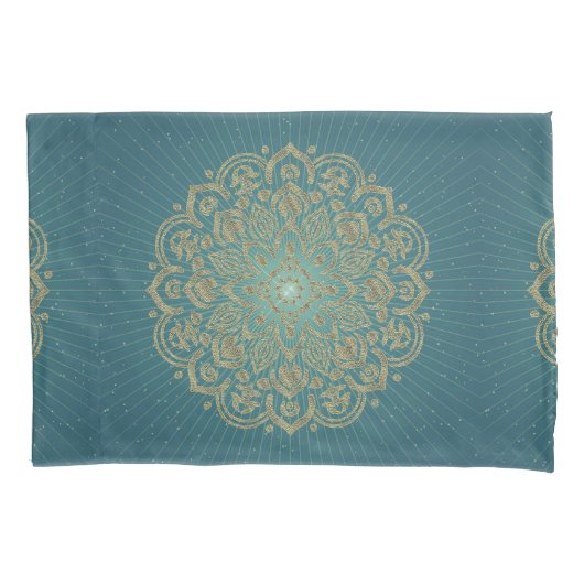Housse D'oreillers MANDALA Golden Rosette - Pillowcase (devant)
