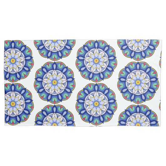 Housse D'oreillers Mandala Motif 01 (devant-gauche)