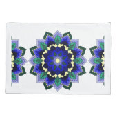 Housse D'oreillers Mandala Motif 02 en bleu foncé (Dos)