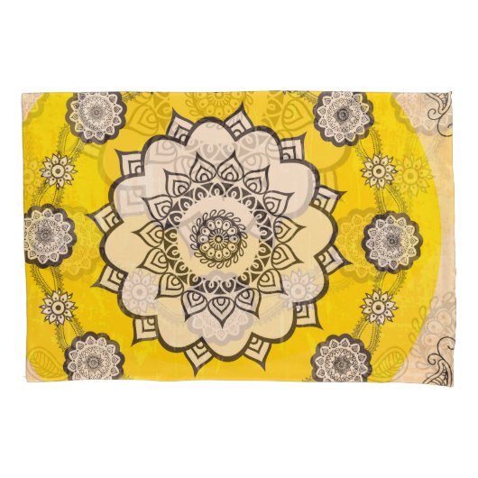 Housse D'oreillers Mandala Ornamental : Style Ethnique Design. (devant)