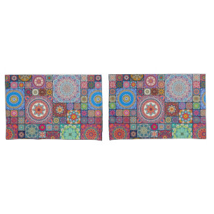 Housse D'oreillers Mandala Quilt Motif