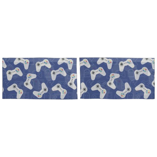 Housse D'oreillers Manettes de jeu vidéo (Dos-Set)