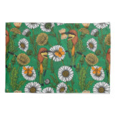 Housse D'oreillers Mangeurs d'abeilles sur une prairie printanière (Dos)