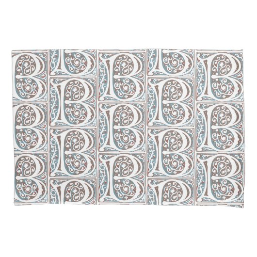 Housse D'oreillers Manuscrit médiéval de monogramme antique de la (devant)