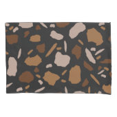 Housse D'oreillers Marbre Brown, beige, tan et gris Terrazzo (devant)