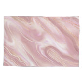 Housse D'oreillers Marbre élégant : texture or rose (Dos)