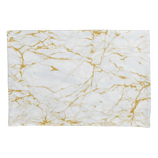 Housse D'oreillers Marbre Golden Texture Motif sans couture