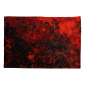 Housse D'oreillers Marbre rouge, noir et gris Abstrait (Dos)