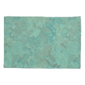 Housse D'oreillers Marbre turquoise Abstrait (Dos-gauche)