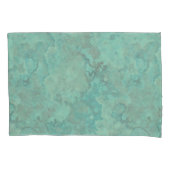 Housse D'oreillers Marbre turquoise Abstrait (devant-gauche)