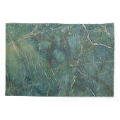Housse D'oreillers Marbre vert de Malachite Texture détaillée (Dos)