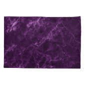 Housse D'oreillers Marbre violet foncé : texture luxueuse. (Dos)