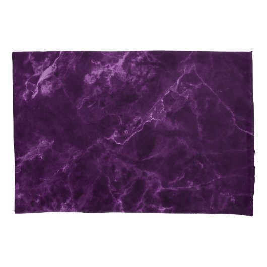 Housse D'oreillers Marbre violet foncé : texture luxueuse. (devant)