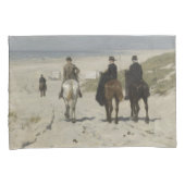 Housse D'oreillers Marche du matin à cheval sur la plage (par Anton M (devant-Droit)