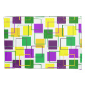 Housse D'oreillers Mardi Gras Carrés et grands titres (devant)