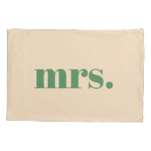 Housse D'oreillers Mariage vert rétro moderne m et mme (Dos)