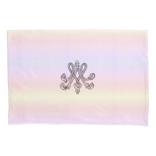 Housse D'oreillers Marie Antoinette - monogramme - Monogramme (devant)