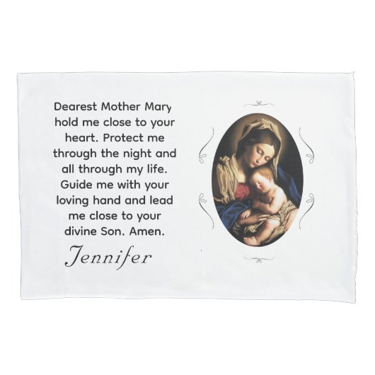 Housse D'oreillers Marie et Enfant Jésus personnalisables (devant)