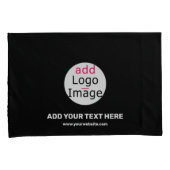 Housse D'oreillers Marque personnalisée Business Chic Noir (devant-Droit)