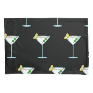 Housse D'oreillers Martini Amateurs De Cocktail Bar De Verre Alcool