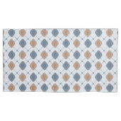 Housse D'oreillers Masculine géométrique Motif en bleu et beige (devant-gauche)