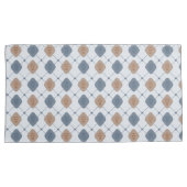 Housse D'oreillers Masculine géométrique Motif en bleu et beige (devant-Droit)