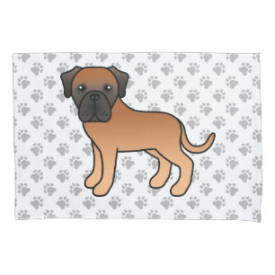 Housse D'oreillers Mastiff anglais abricot Chien de dessin animé mign