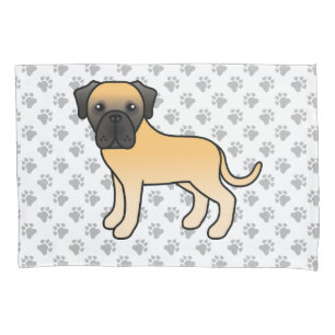 Housse D'oreillers Mastiff Anglais Fauve Chien de Dessin Animé Mignon