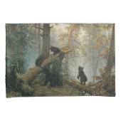 Housse D'oreillers Matin dans une forêt de pins (Ours dans les bois) (devant-Droit)