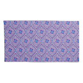Housse D'oreillers Mauve, Bleu, Blanc Motif traditionnel oignon (Dos-Droit)