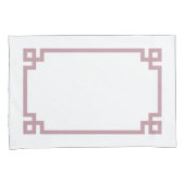 Housse D'oreillers Mauve Greek Key Border Standard (devant-Droit)
