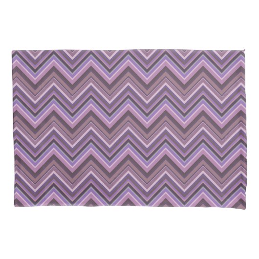 Housse D'oreillers Mauve zigzag stripes (devant)