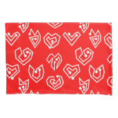 Housse D'oreillers Mazes de la Saint Valentin blanche (devant)