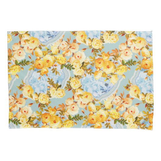 Housse D'oreillers Médaillons et Roses (devant)