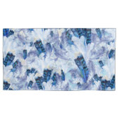 Housse D'oreillers Mélange exotique Plumes d'oiseaux bleus Imprimer (devant-gauche)