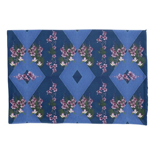Housse D'oreillers Mélanger les bleus et le coque de coussin de motif (devant)