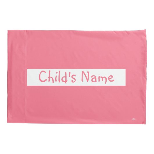 Housse D'oreillers Melon Rose avec le nom de l'enfant HAMbyWG Coussin (Dos)