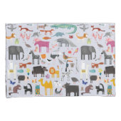 Housse D'oreillers Ménagerie animale réversible (devant-Droit)