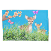 Housse D'oreillers Mère et bébé cerf (devant)