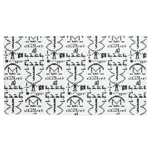 Housse D'oreillers Message binaire Arecibo 1974 (devant-gauche)