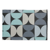 Housse D'oreillers Mi-siècle moderne bleu vert et gris (Dos)