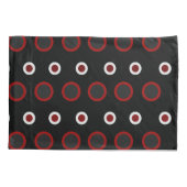 Housse D'oreillers Mi-siècle moderne rouge, noir et gris (Dos)