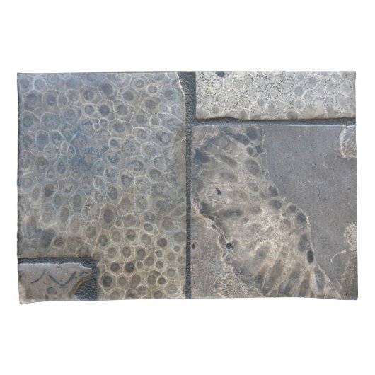 Housse D'oreillers Michigan Petoskey Stone Motif (devant-Droit)
