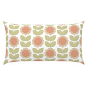 Housse D'oreillers  Mid-Century Pastel Pink Retro Floral Pattern