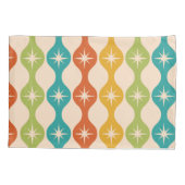 Housse D'oreillers Mid Century Retro Starbursts on ogee pattern (Dos)